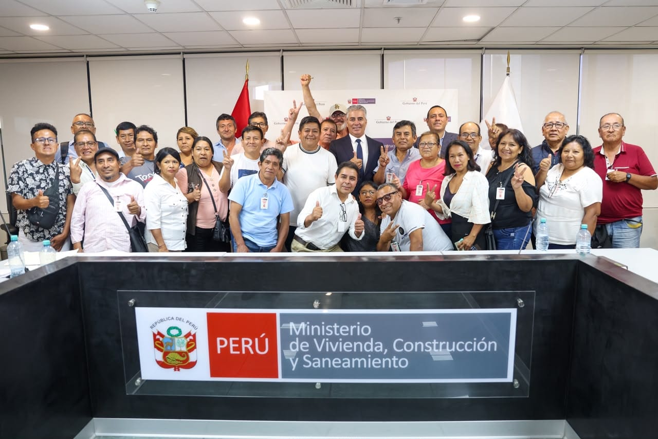 Ministerio de Vivienda informa avances del proyecto Matriz Próceres de Chorrillos para llevar agua a más de 250 mil vecinos. Fotografía publicada por Ministerio de Vivienda, Construcción y Saneamiento en su sala de prensa de gob.pe.